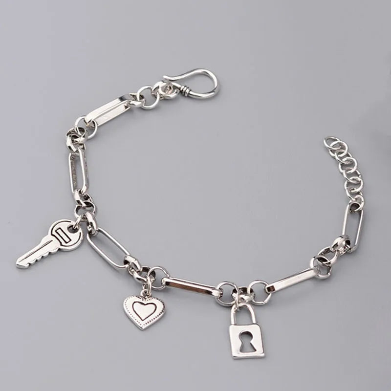 Stamp Bracelets for Women Chain LOVE Heart Party Jewelry Gift