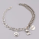 Stamp Bracelets for Women Chain LOVE Heart Party Jewelry Gift