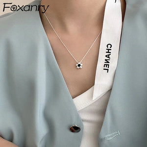 Zircon Flower Clavicle Chain Necklace for Women