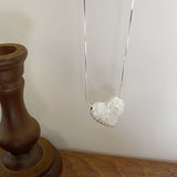 Vintage Stamp Necklace LOVE Heart Party Jewelry