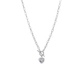 Vintage LOVE Heart Buckle Necklace for Women