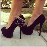 2014 Style BY-159 Women Ankle Chain Rhinestone Anklets Jewelry