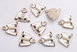 20PCS Enamel Dress Charms - Golden Color