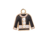 20PCS Enamel Dress Charms - Golden Color