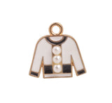 20PCS Enamel Dress Charms - Golden Color