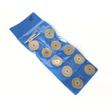 40mm Diamond Cutting Disc 10pcs + 2pcs Mandrels Jewelry Cutting Tools