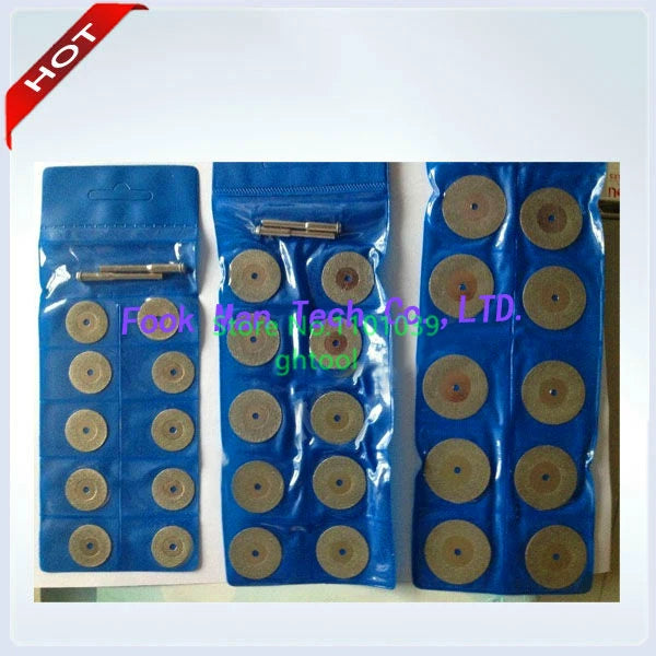 50mm Diamond Cutting Disc for Glass Jewelry - 10 Discs, 2 Mandrels