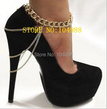 Three Layer Shoe Anklet Chains for Heels or Boots