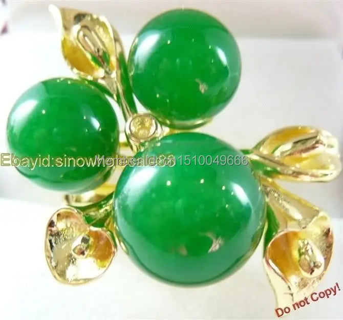 Nature Green Stone Ring, Elegant and Unique Jewelry