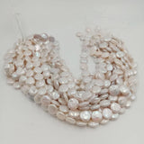 Freshwater Pearl Beads, 12-14mm Round Coin, Full Hole Drilled