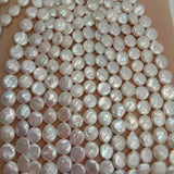 Freshwater Pearl Beads, 12-14mm Round Coin, Full Hole Drilled