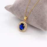 Charm Gemstone Pendant Necklace Hot Copper Jewelry