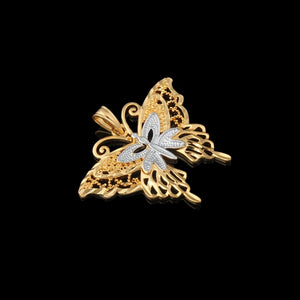 Butterfly Pendant Necklaces 45/60 Cm Long Chain Two Pendants For Women