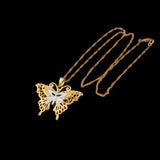 Butterfly Pendant Necklaces 45/60 Cm Long Chain Two Pendants For Women