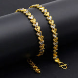 Heart-shaped Chains Plated Necklace For Women And Man Gift