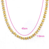 Heart-shaped Chains Plated Necklace For Women And Man Gift