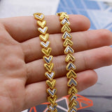 Heart-shaped Chains Plated Necklace For Women And Man Gift