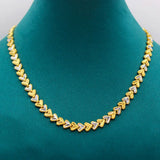 Heart-shaped Chains Plated Necklace For Women And Man Gift