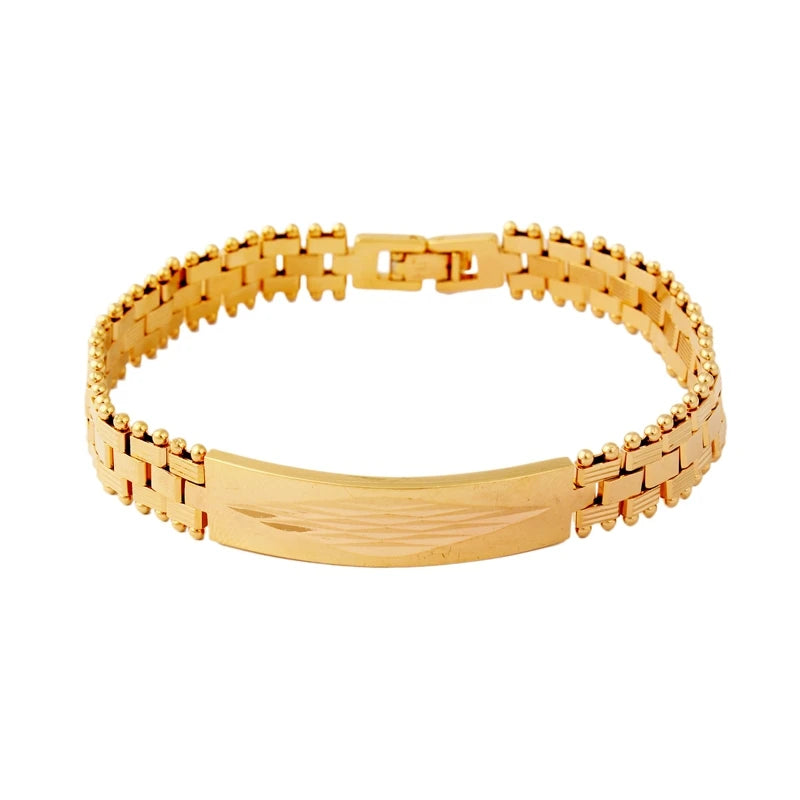 10mm Filled Link Chain Bracelets Unisex Jewelry