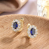 925 Silver Zircon Drop Earrings Wedding Party Gift