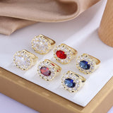 925 Silver Zircon Drop Earrings Wedding Party Gift