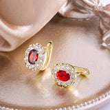 925 Silver Zircon Drop Earrings Wedding Party Gift