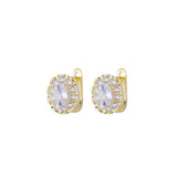 925 Silver Zircon Drop Earrings Wedding Party Gift