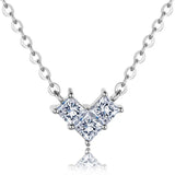 S925 Silver Necklace with Zircon Pendant for Women Wedding