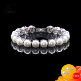 925 Silver Pearl Bracelet Hand Ornaments Wedding Gift
