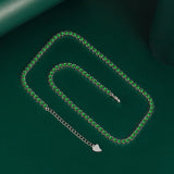 925 Silver Necklace with Zircon Pendant