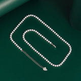 925 Silver Necklace with Zircon Pendant