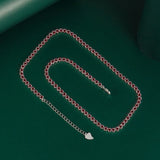 925 Silver Necklace with Zircon Pendant