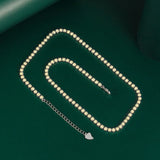 925 Silver Necklace with Zircon Pendant