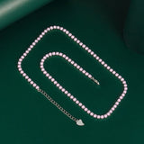 925 Silver Necklace with Zircon Pendant