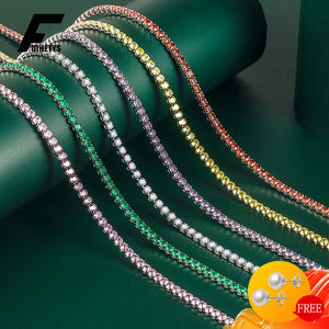 925 Silver Necklace with Zircon Pendant