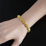 925 Silver Bracelet with Citrine Gemstone for Women Party Gift