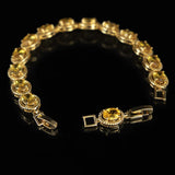 925 Silver Bracelet with Citrine Gemstone for Women Party Gift