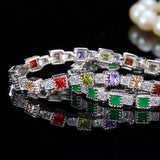 925 Silver Bracelet with Zircon Gemstone Hand Accessories