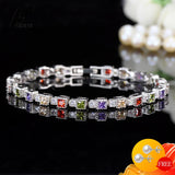 925 Silver Bracelet with Zircon Gemstone Hand Accessories