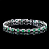 925 Silver Bracelet with Zircon Gemstone Hand Accessories
