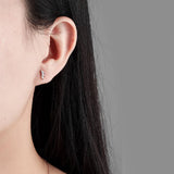 Silver 925 Zircon Stud Earrings for Women Wedding Party