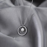 925 Silver Pearl Pendant Necklace for Women Wedding Gift