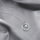 925 Silver Pearl Pendant Necklace for Women Wedding Gift