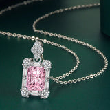 Zircon Gemstone 925 Silver Pendant Necklace for Women