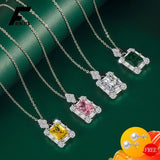 Zircon Gemstone 925 Silver Pendant Necklace for Women