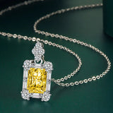 Zircon Gemstone 925 Silver Pendant Necklace for Women