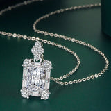 Zircon Gemstone 925 Silver Pendant Necklace for Women