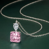 925 Silver Zircon Pendant Necklace for Wedding Party