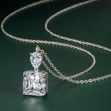 925 Silver Zircon Pendant Necklace for Wedding Party