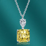 925 Silver Zircon Pendant Necklace for Wedding Party